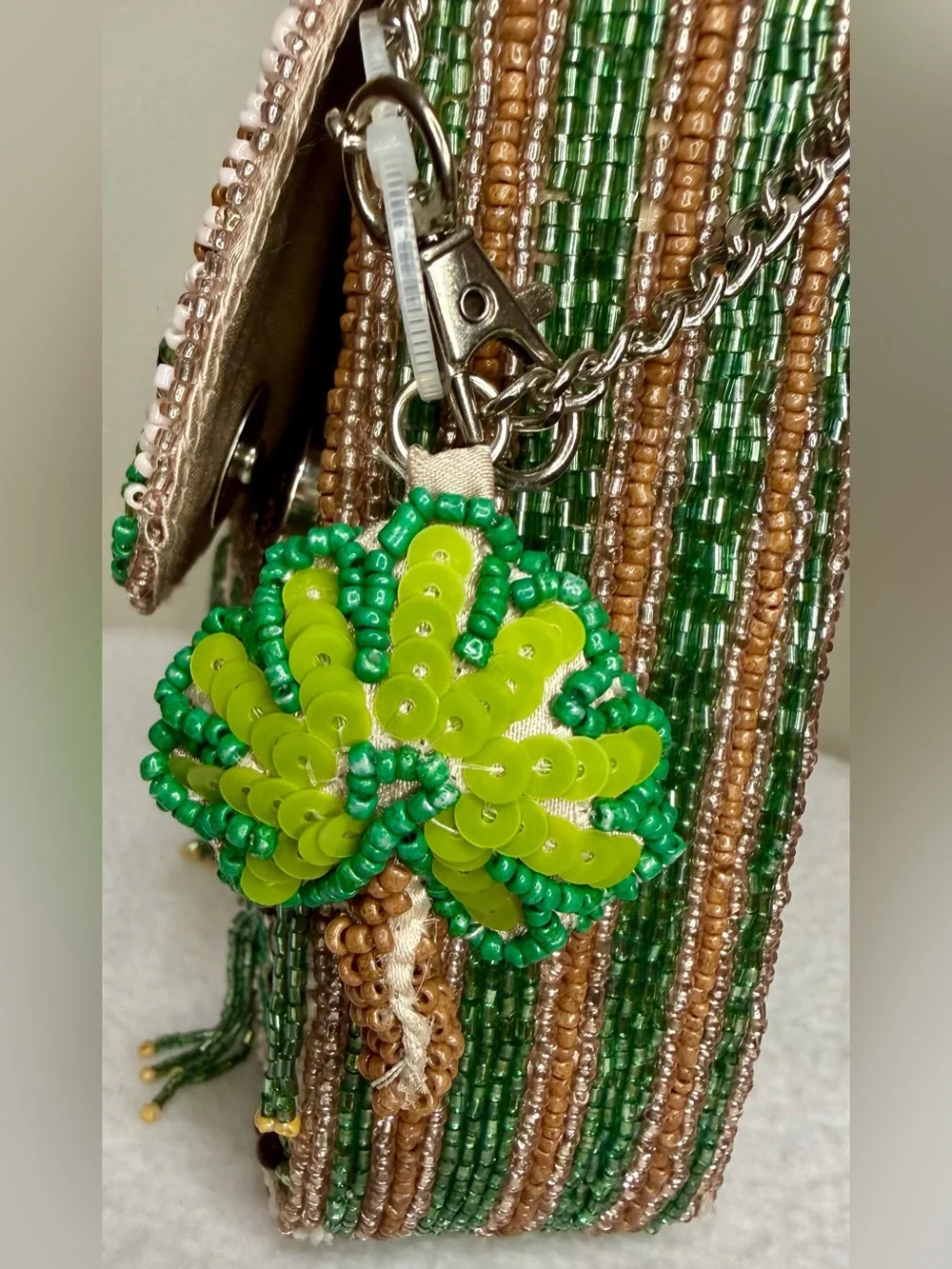 Viral Beaded TJMaxx & Marshalls Palm Tree Shoulder Bag With Bag Charm!!